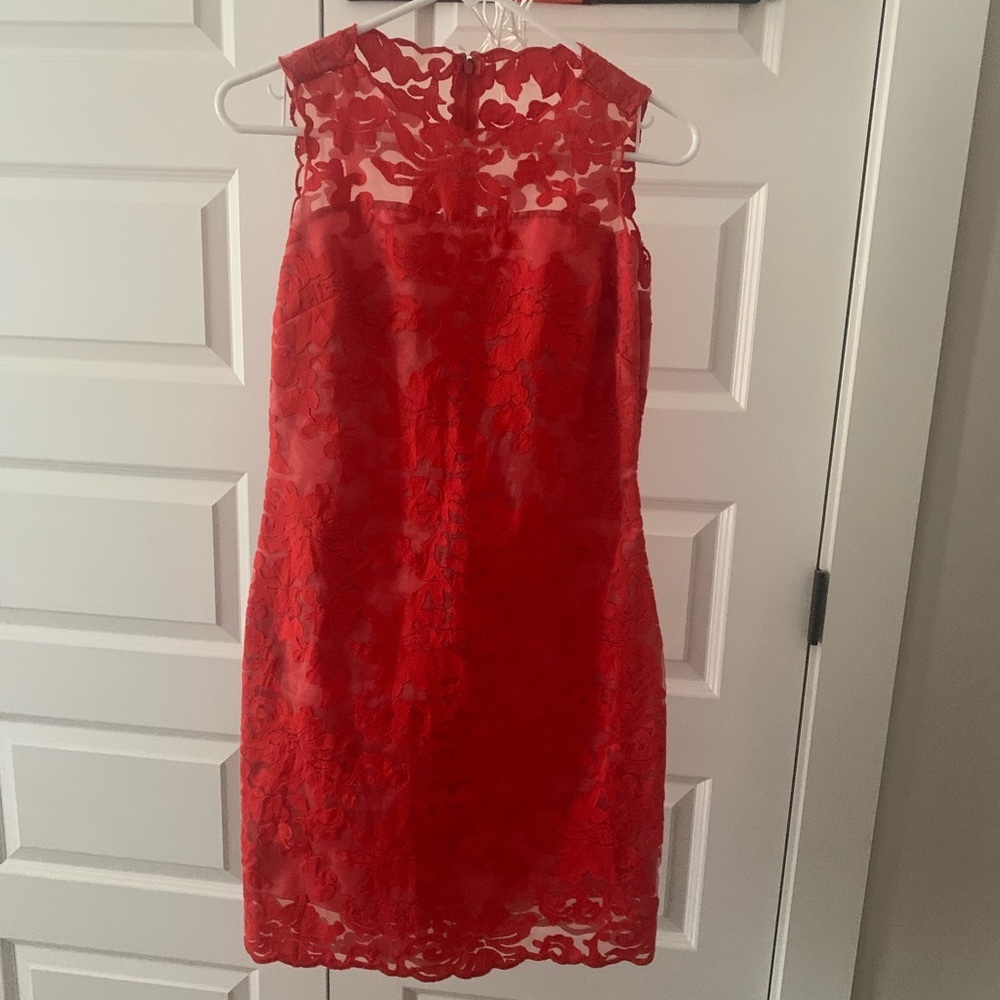 Gianni Bini red-orange dress
